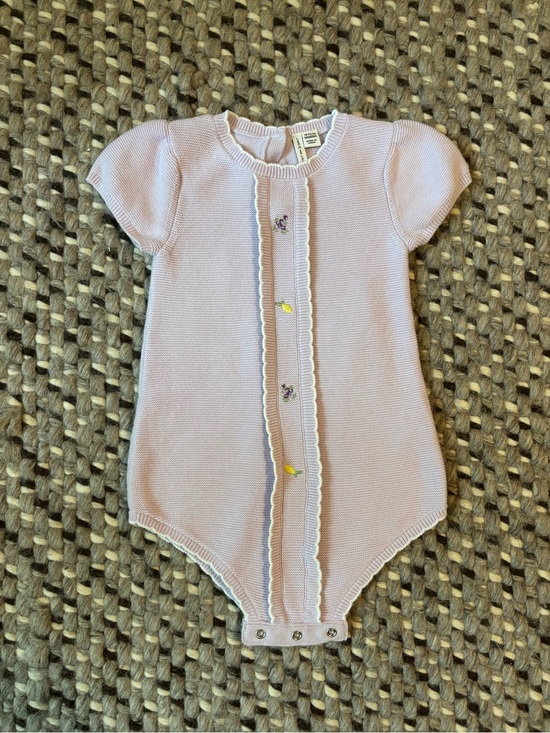 Janie and Jack Other - Janie and Jack Light Pink Knit One-Piece with Scallop Trim